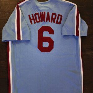 Ryan Howard #6 MLB Philadelphia Phillies blue jersey.  Tackle twill.  Size L